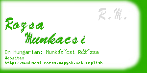 rozsa munkacsi business card